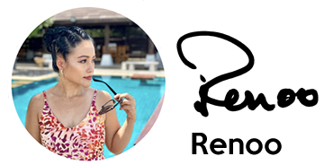 Renoo Caruso, CEO and Founder, with her signature