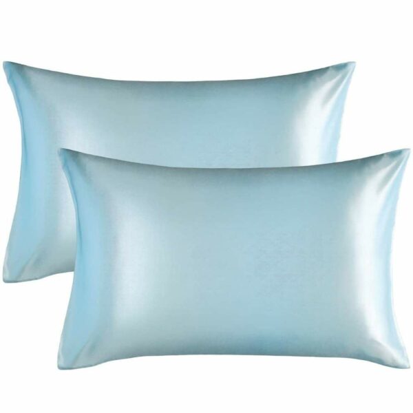 buy light blue satin pillowcase